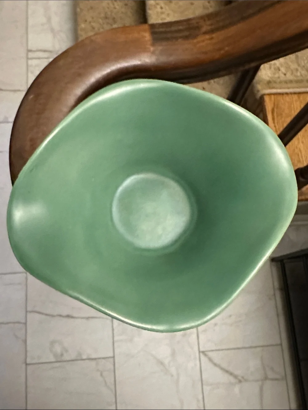 Jade Green Ceramic Decorative Bowl MCM 1960s